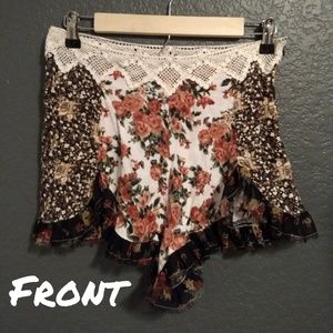 Free People Floral Shorts